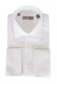 Brandolini "Maurizio" White Laydown Tuxedo Shirt
