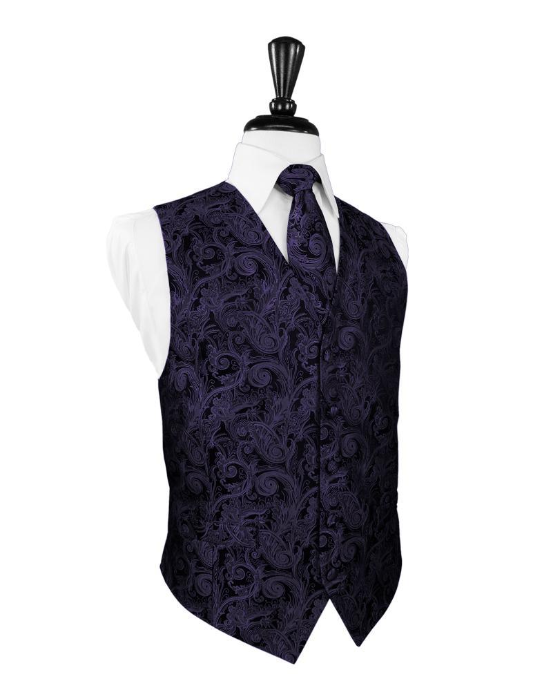 Cardi Amethyst Tapestry Tuxedo Vest