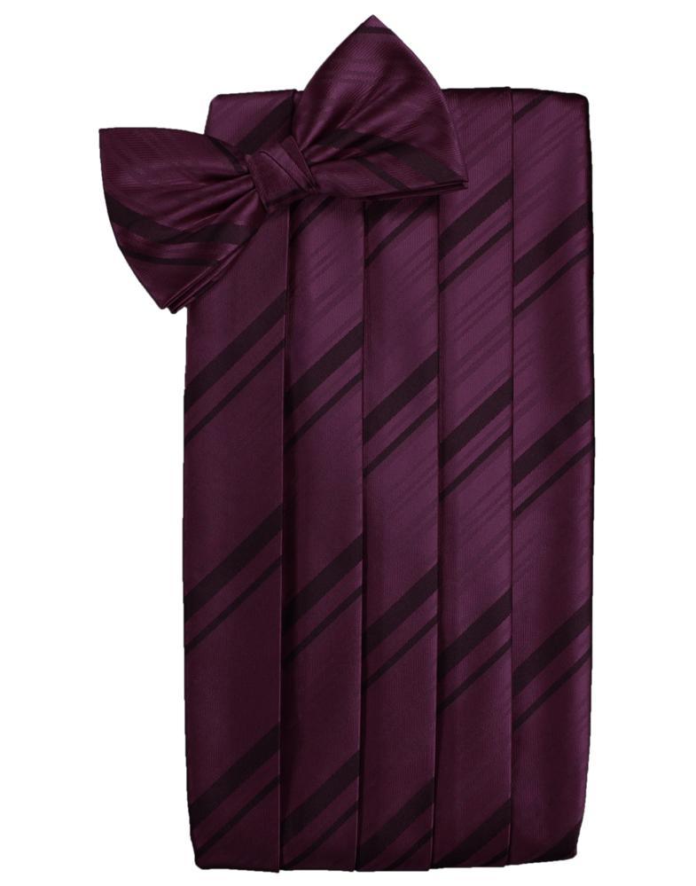 Cardi Berry Striped Satin Cummerbund