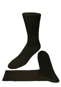 Cardi Black Ribbed Kids Formal Socks