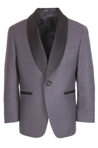 Cardi "Bradford" Kids Steel Grey Tuxedo Jacket (Separates)