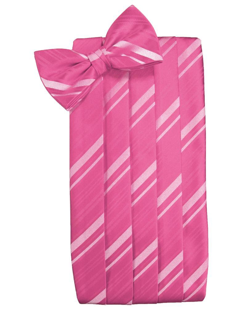 Cardi Bubblegum Striped Satin Cummerbund