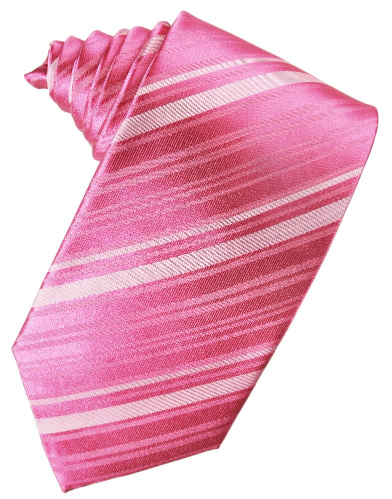 Cardi Bubblegum Striped Silk Necktie