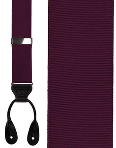 Cardi "Burgundy Grosgraine Ribbon II" Suspenders