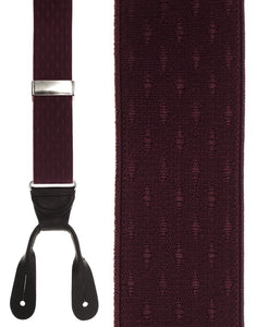 Cardi "Burgundy Petite Diamonds" Suspenders