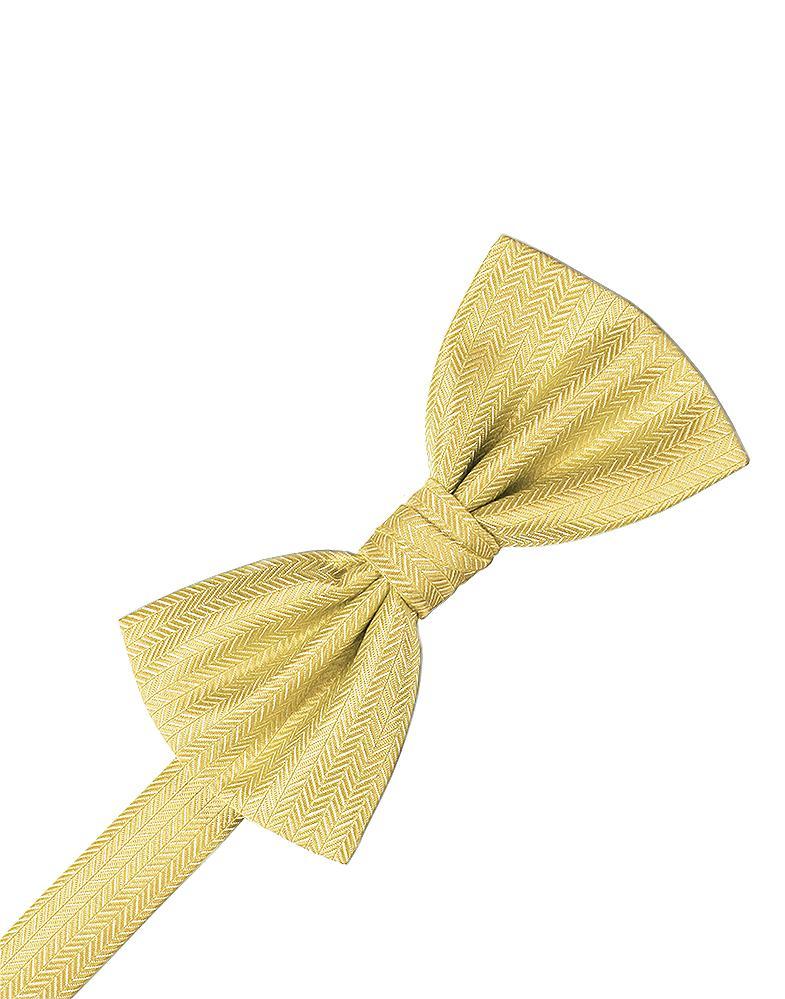 Buttercup Herringbone Bow Tie