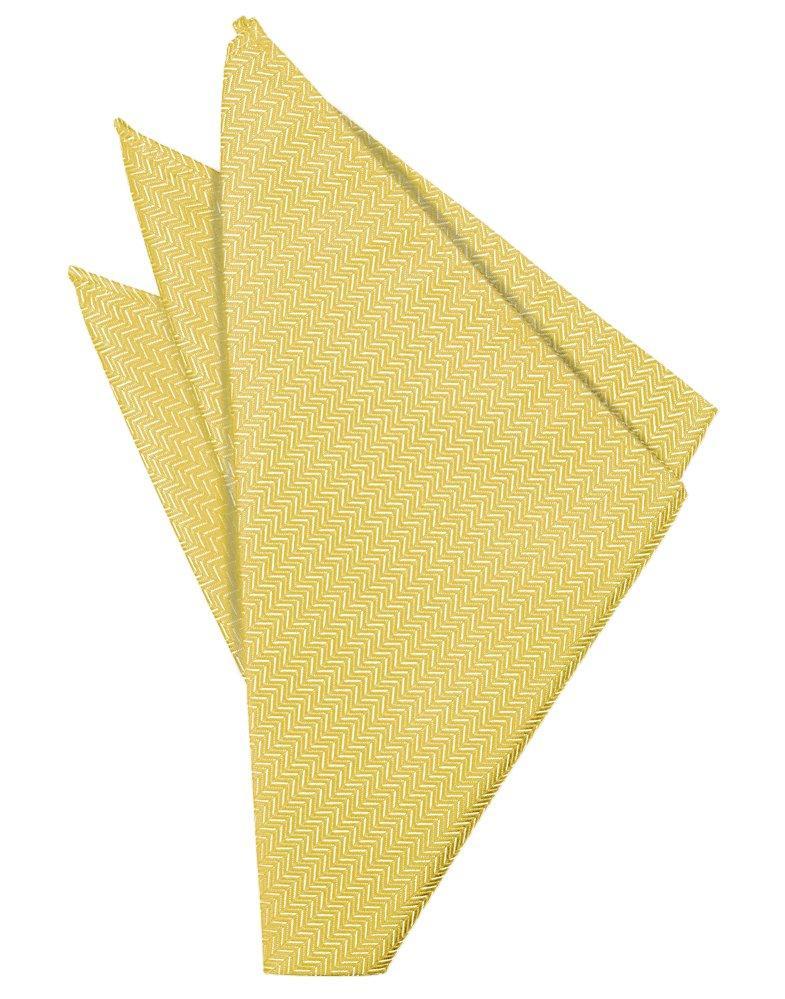 Cardi Buttercup Herringbone Pocket Square