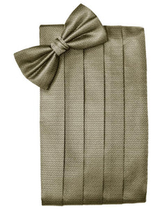 Champagne Herringbone Cummerbund