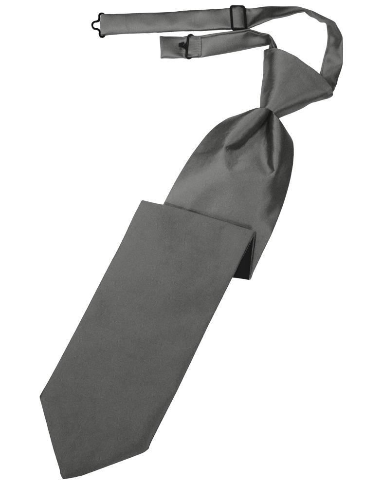 Charcoal Luxury Satin Kids Necktie Charcoal Luxury Satin Kids Necktie