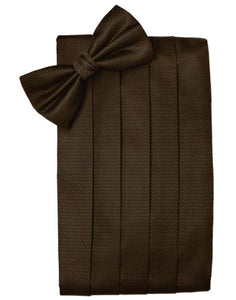 Chocolate Herringbone Cummerbund