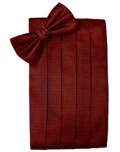 Claret Herringbone Cummerbund