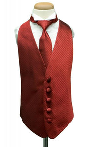 Cardi Claret Palermo Kids Tuxedo Vest