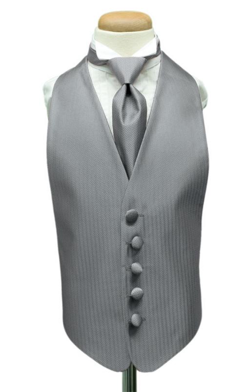 Cardi Cloudy Herringbone Kids Tuxedo Vest