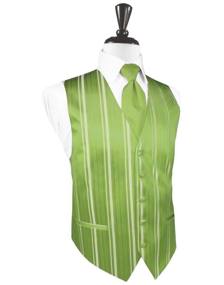Lime Striped Satin Tuxedo Vest Lime Striped Satin Tuxedo Vest