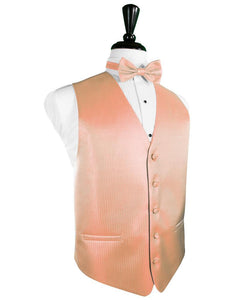 Coral Herringbone Tuxedo Vest