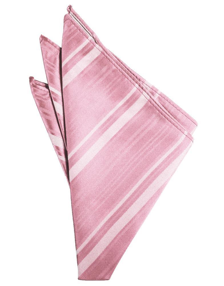 Cardi Coral Striped Satin Pocket Square