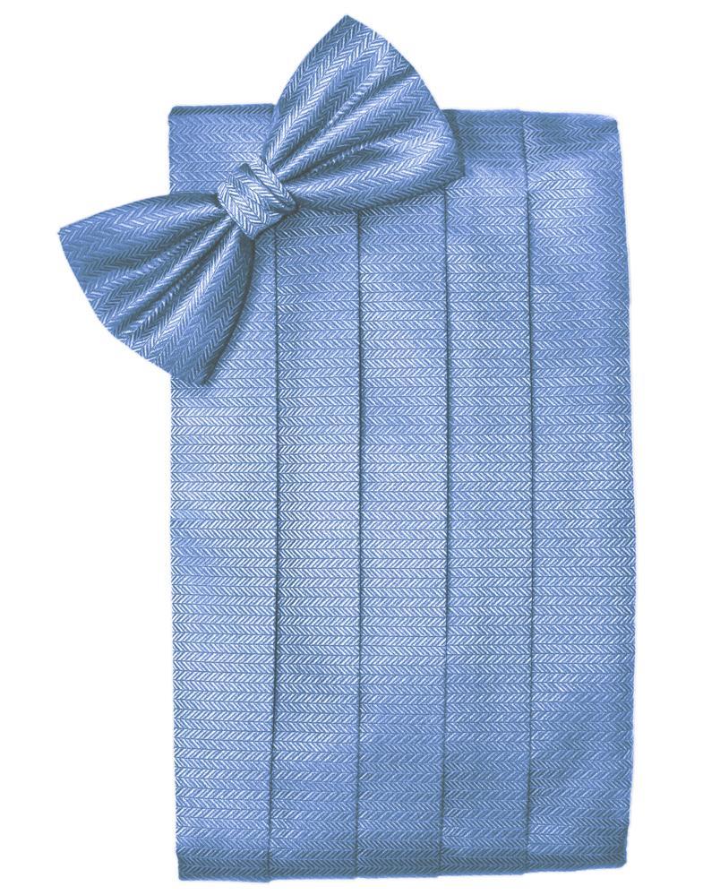 Cornflower Herringbone Cummerbund