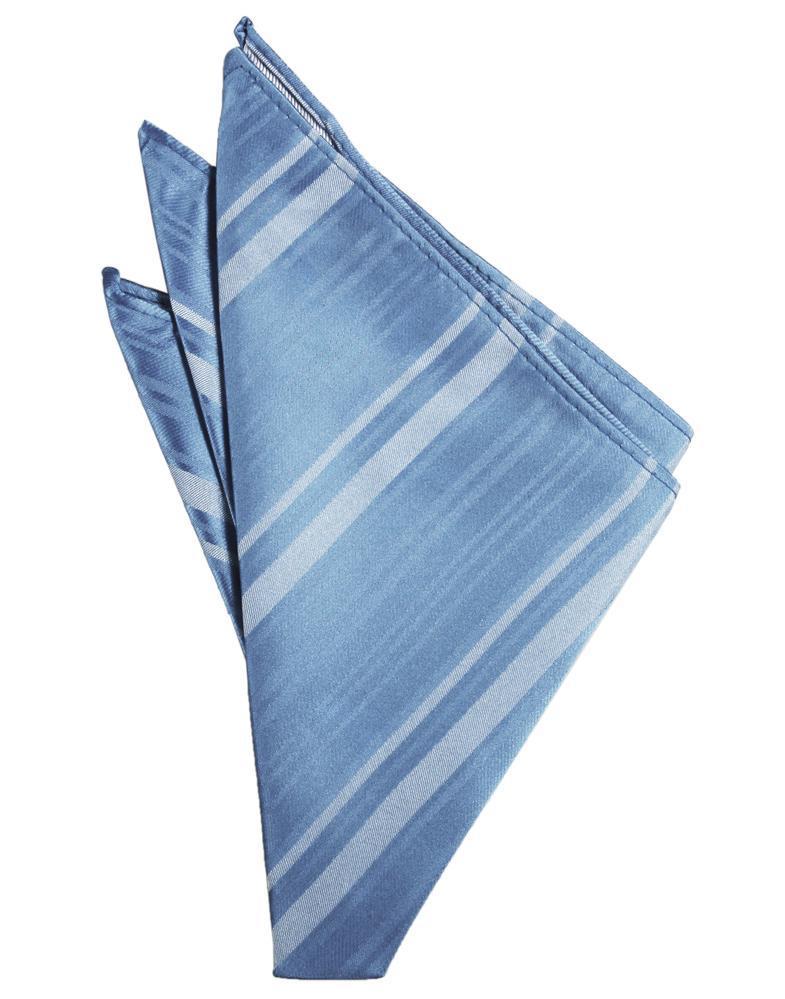 Cardi Cornflower Striped Satin Pocket Square