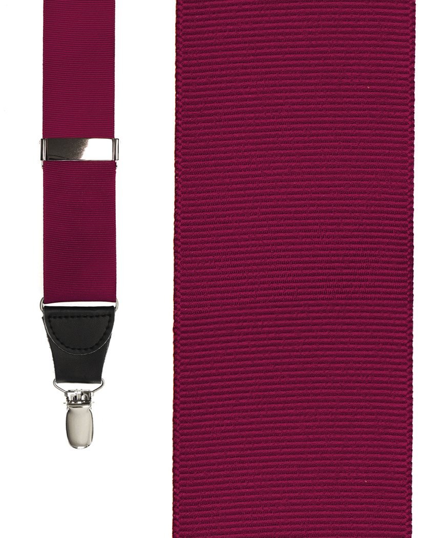 Cardi "Cranberry Grosgraine Ribbon" Suspenders