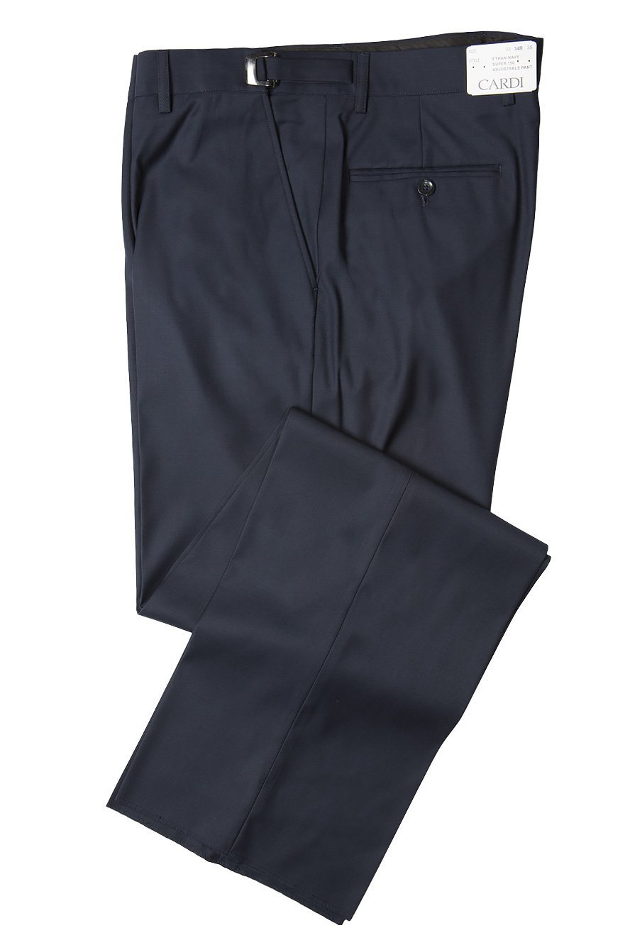 Cardi "Ethan" Navy Super 150's Luxury Viscose Blend Suit Pants