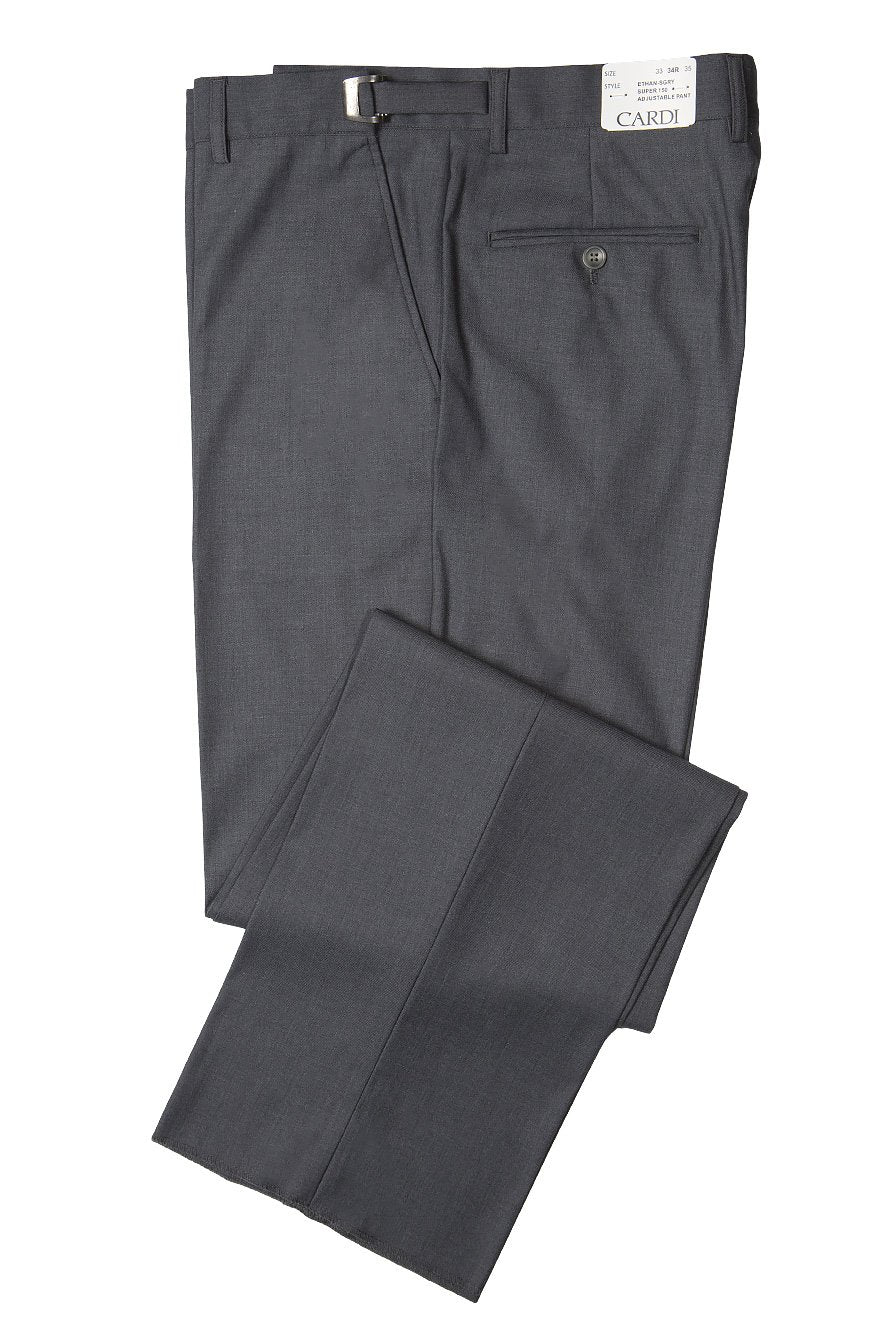 Cardi "Ethan" Steel Grey Super 150's Luxury Viscose Blend Suit Pants