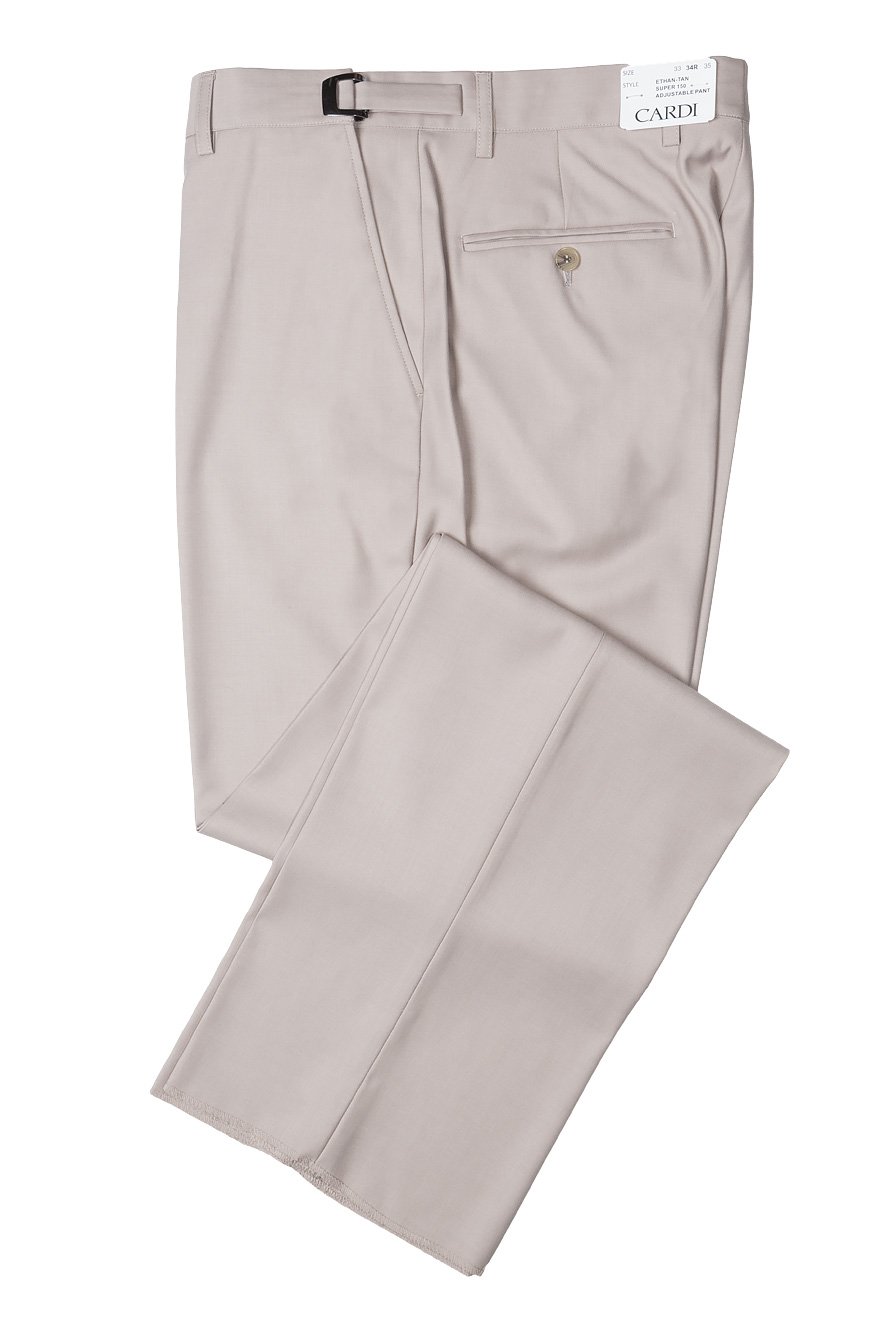 Cardi "Ethan" Tan Super 150's Luxury Viscose Blend Suit Pants