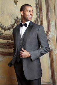 Cardi "Fitzgerald" Steel Grey Tuxedo Jacket (Separates)