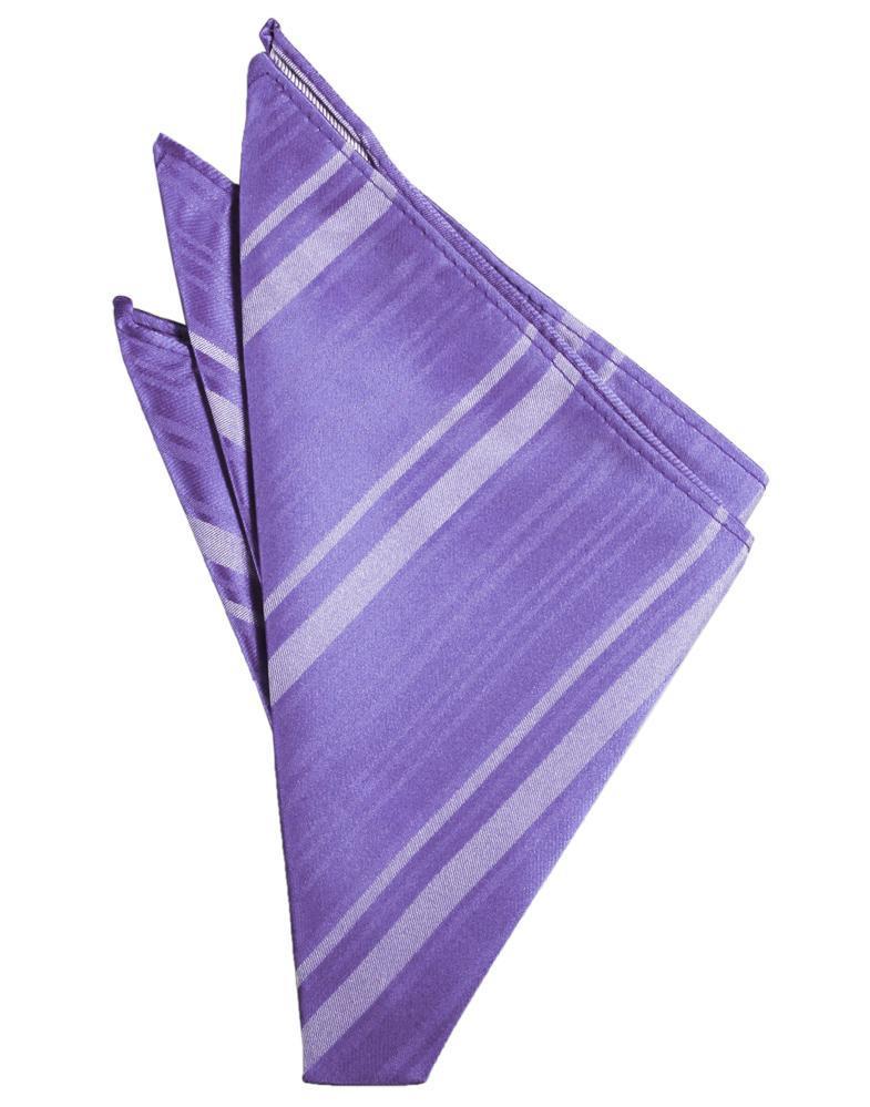 Cardi Freesia Striped Satin Pocket Square