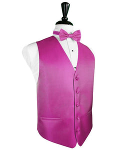 Fuchsia Herringbone Tuxedo Vest