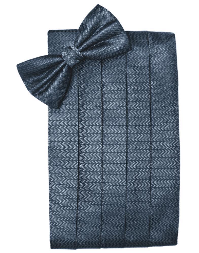 Haze Blue Herringbone Cummerbund