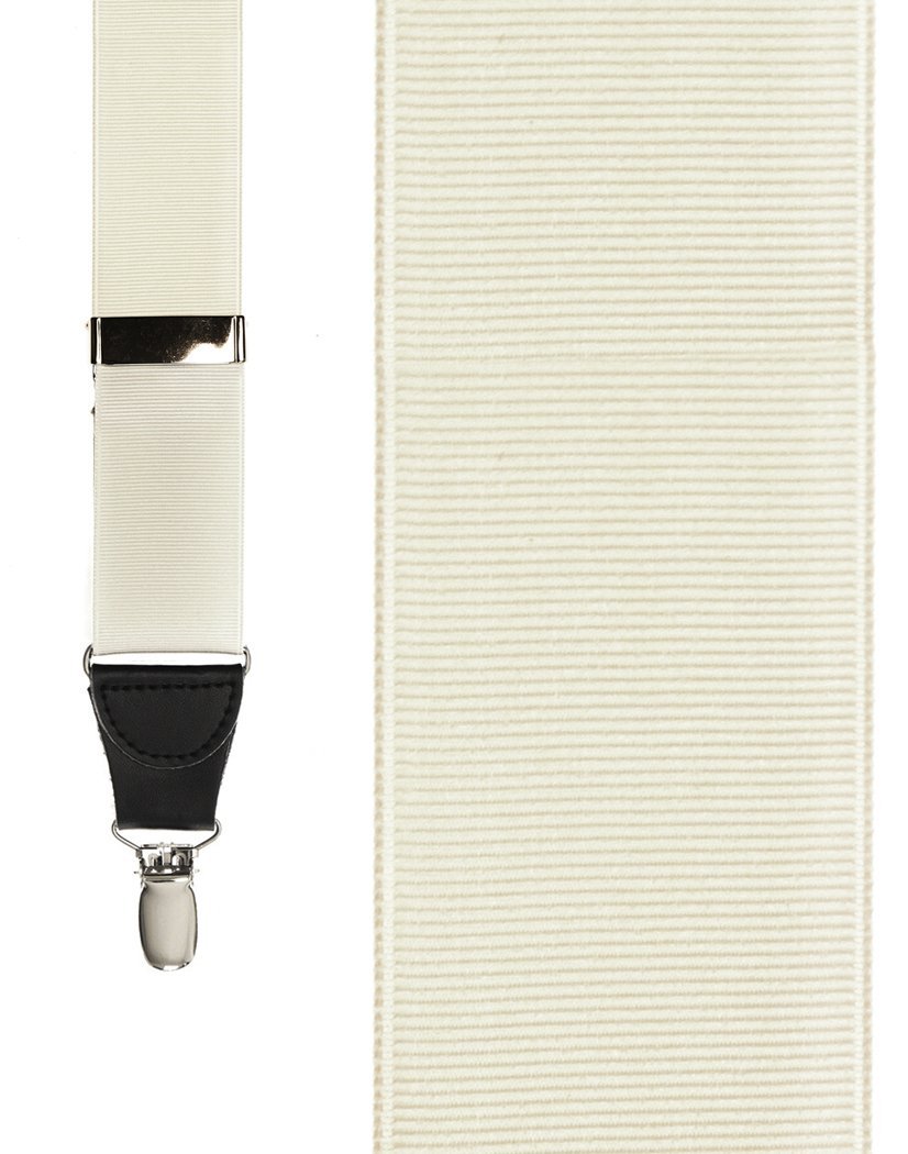 Cardi "Ivory Grosgraine Ribbon" Suspenders