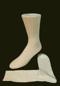 Cardi Ivory Ribbed Kids Formal Socks