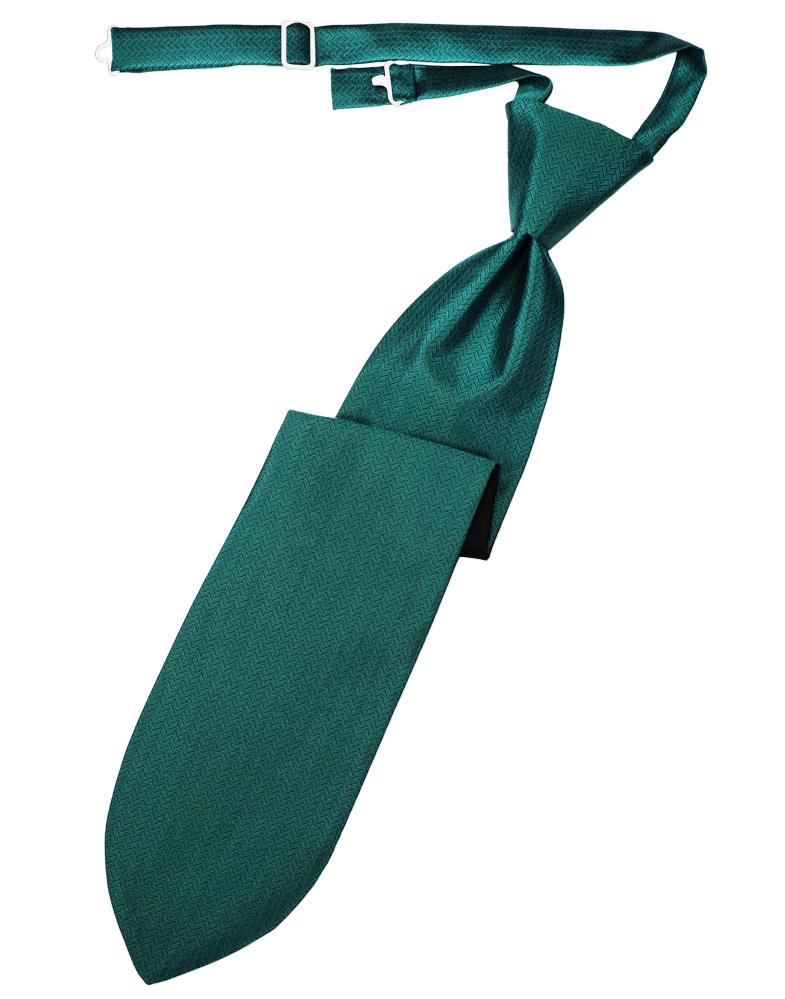Cardi Jade Herringbone Kids Necktie