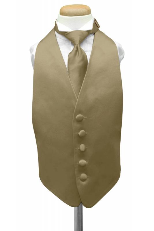 Cardi Latte Luxury Satin Kids Tuxedo Vest