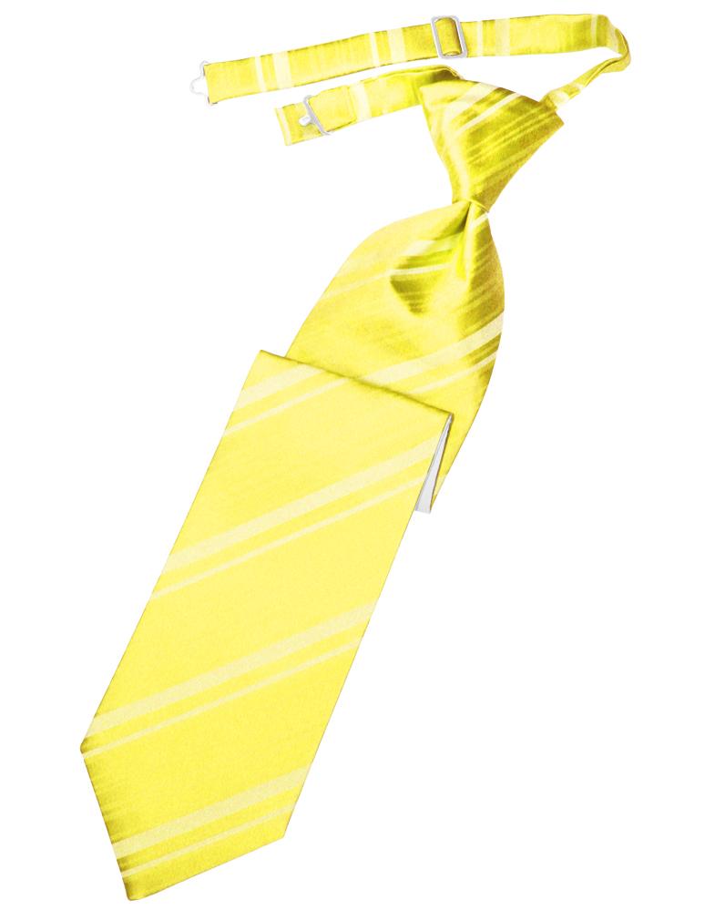 Cardi Lemon Striped Satin Kids Necktie