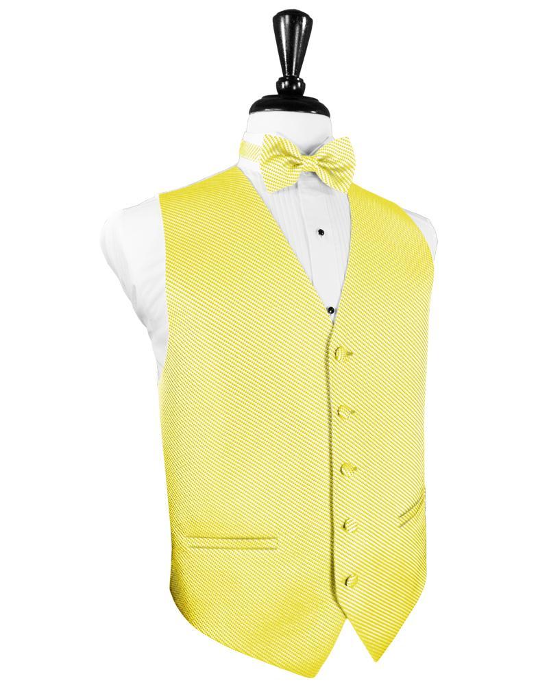 Lemon Venetian Tuxedo Vest
