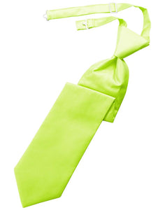 Cardi Lime Solid Twill Kids Necktie