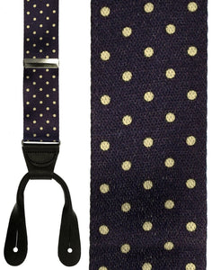Cardi "Manhattan" Black & Khaki Dots Suspenders