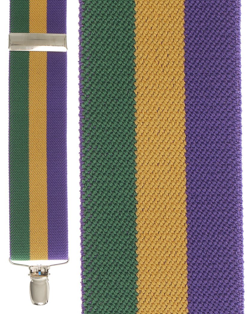 Cardi "Mardi Gras Stripe" Suspenders