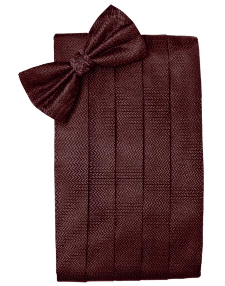 Merlot Herringbone Cummerbund