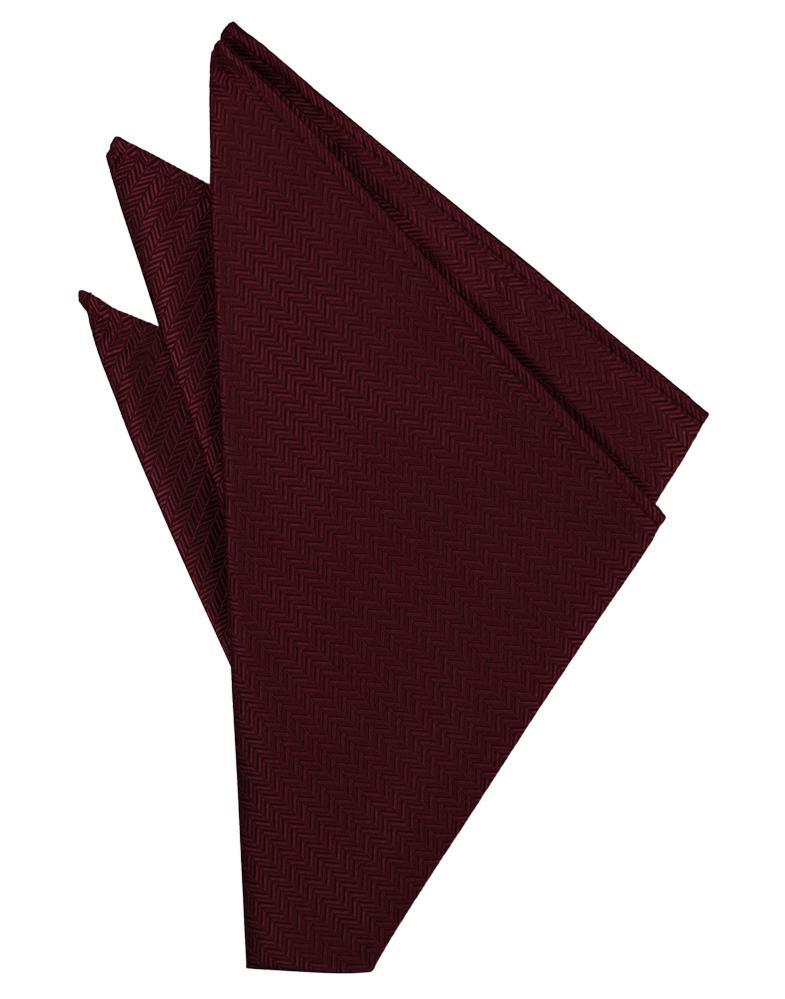 Cardi Merlot Herringbone Pocket Square