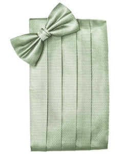 Mint Herringbone Cummerbund