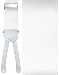 Cardi "Modena" White Suspenders