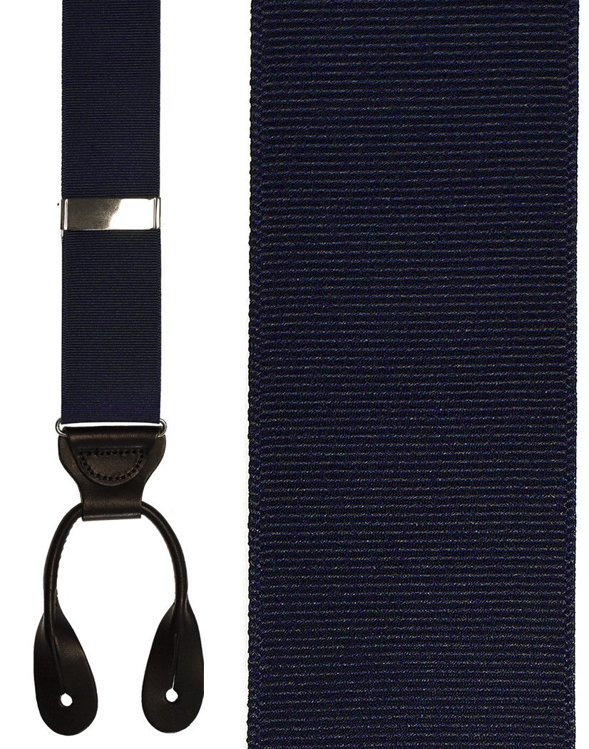 Cardi "Navy Grosgraine Ribbon II" Suspenders