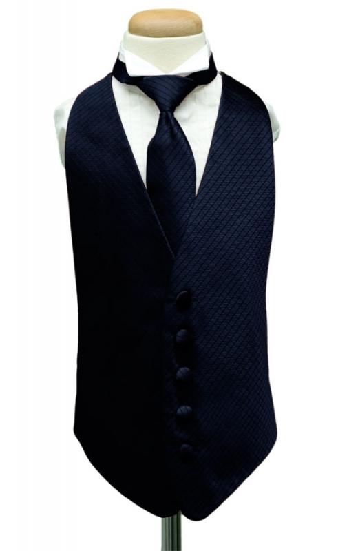 Cardi Navy Palermo Kids Tuxedo Vest