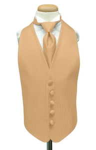 Cardi Peach Herringbone Kids Tuxedo Vest