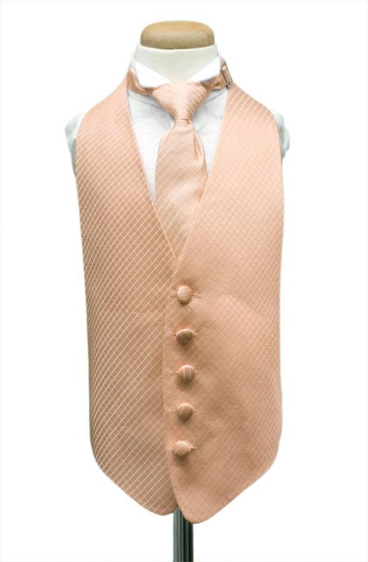 Cardi Peach Palermo Kids Tuxedo Vest