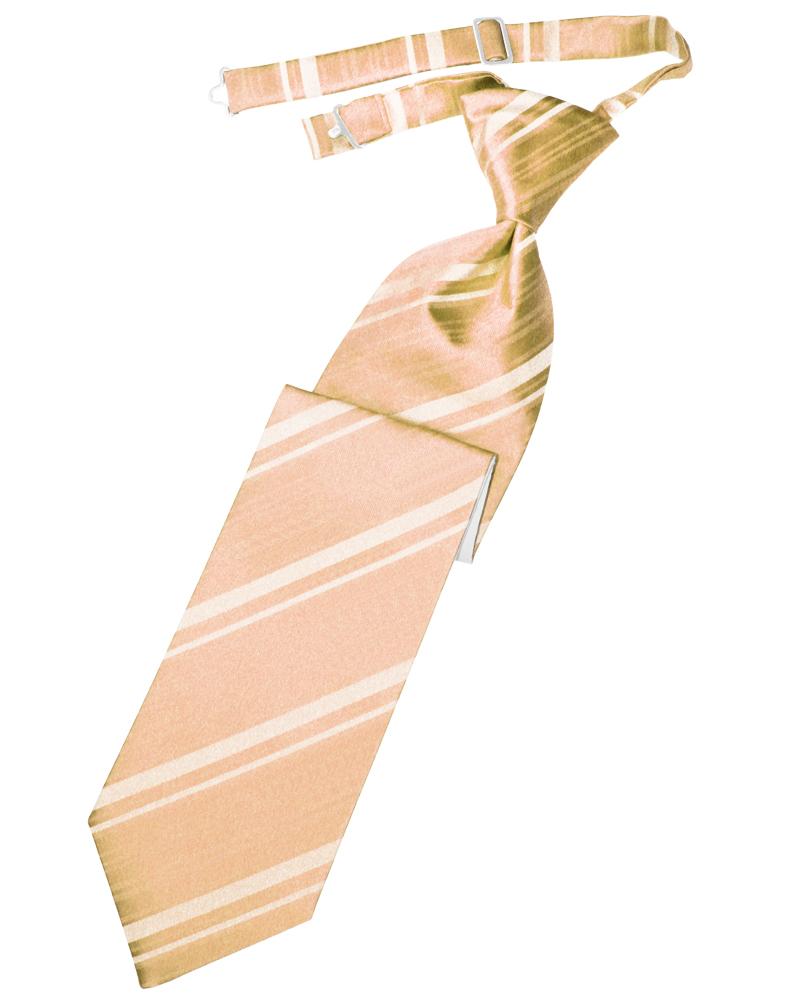 Cardi Peach Striped Satin Kids Necktie