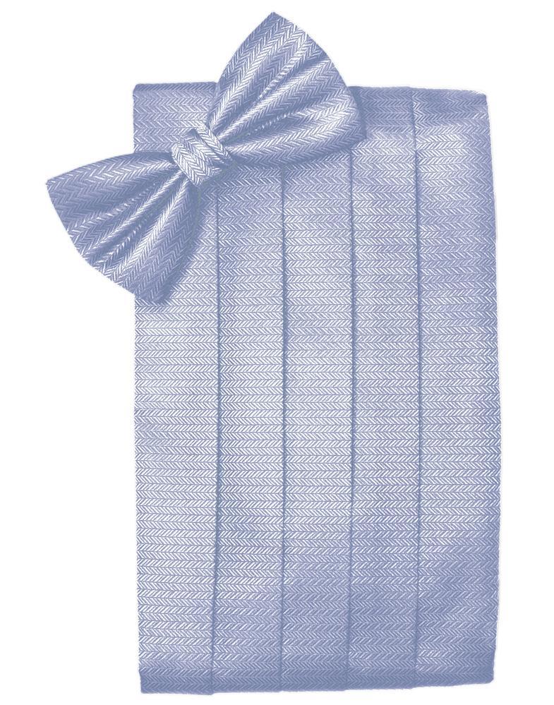 Periwinkle Herringbone Cummerbund