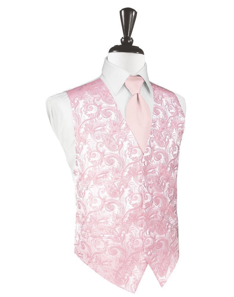 Pink Tapestry Tuxedo Vest